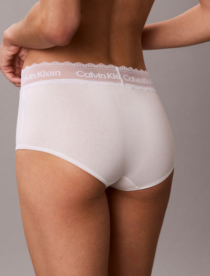 Icon Cotton Lace Trim Boyshort - Calvin Klein Underwear