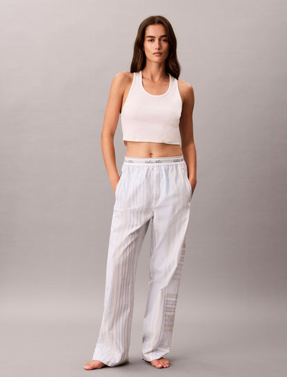 Cotton Poplin Script Sleep Pants - Calvin Klein Underwear