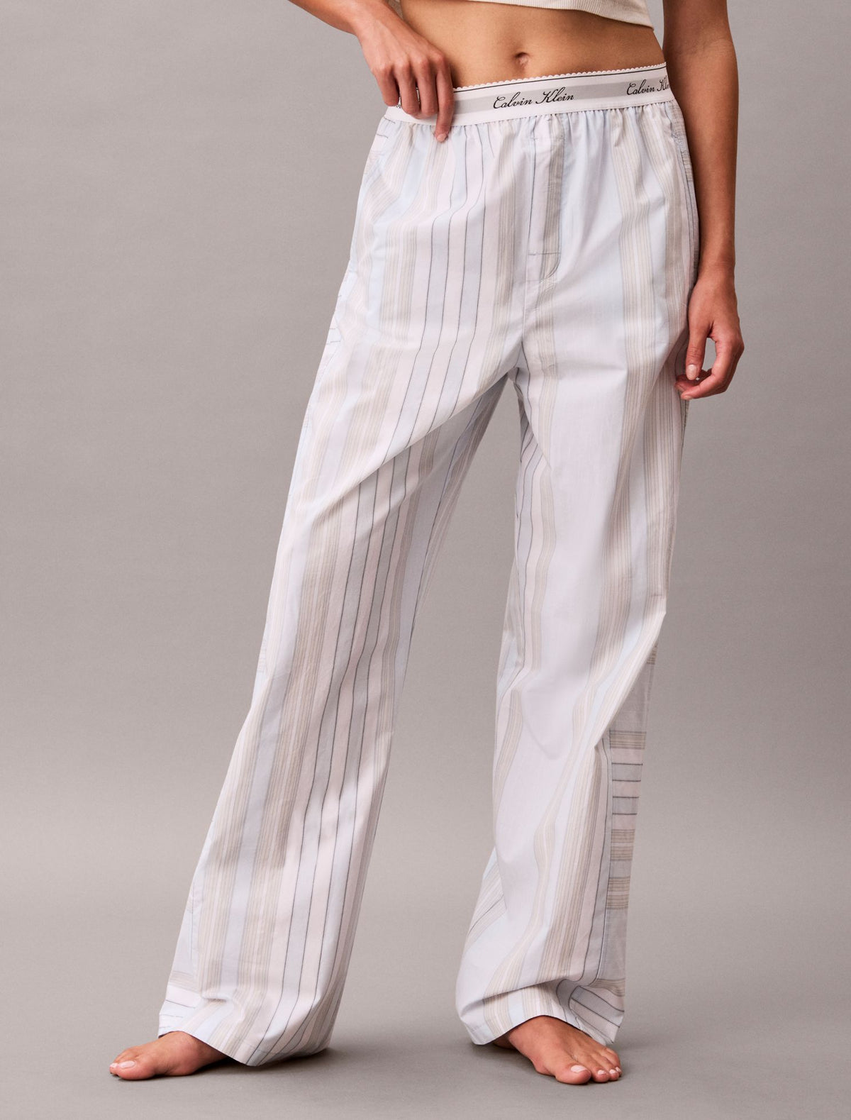 Cotton Poplin Script Sleep Pants - Calvin Klein Underwear