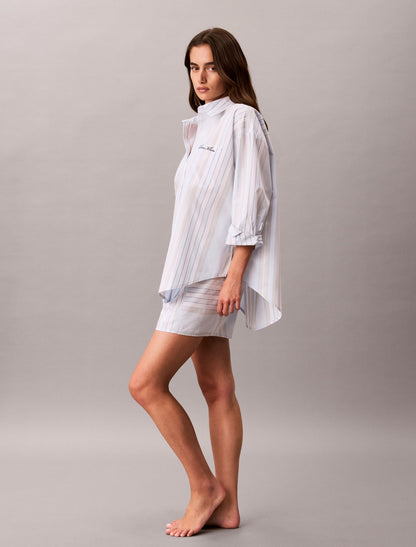 Cotton Poplin Script Sleep Shirt - Calvin Klein Underwear