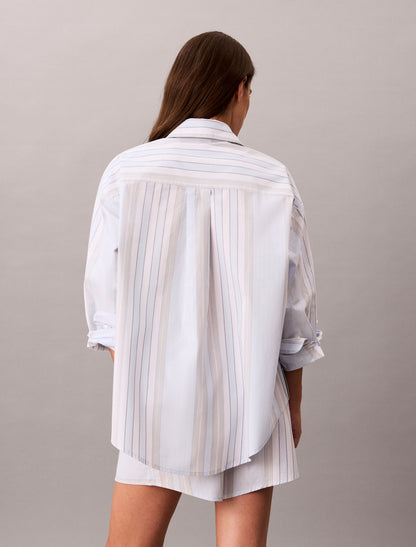 Cotton Poplin Script Sleep Shirt - Calvin Klein Underwear