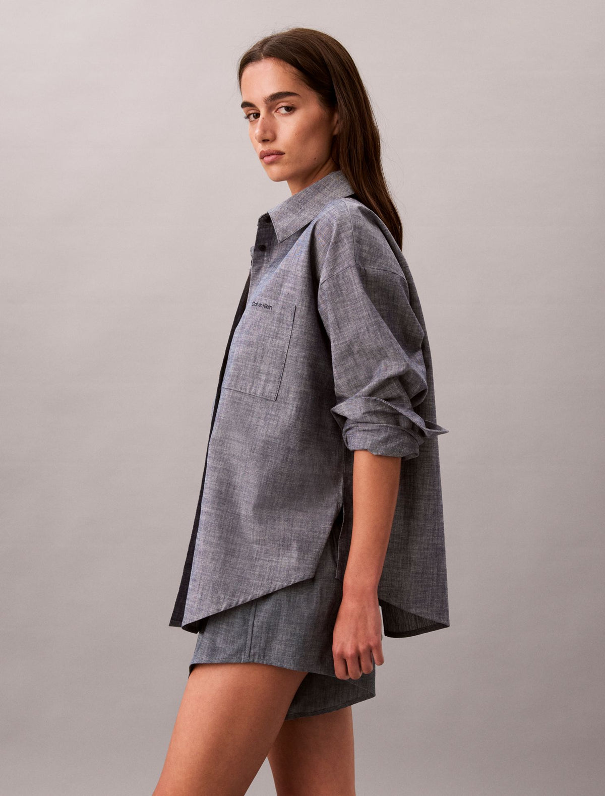 Chambray Button-Down Sleep Shirt - Calvin Klein Underwear