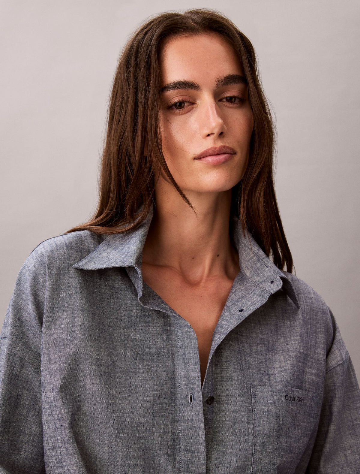 Chambray Button-Down Sleep Shirt - Calvin Klein Underwear
