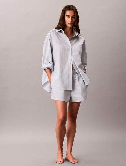 Cotton Poplin Sleep Shorts - Calvin Klein Underwear