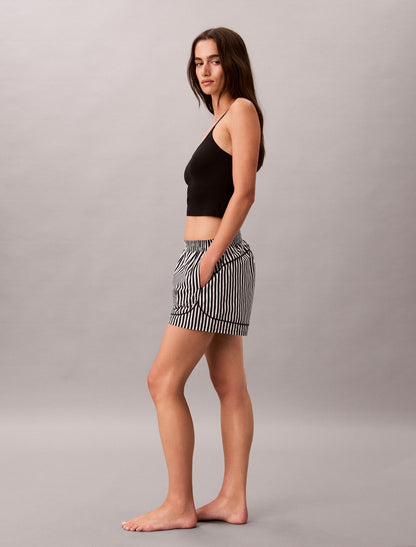 Cotton Poplin Track Sleep Shorts - Calvin Klein Underwear