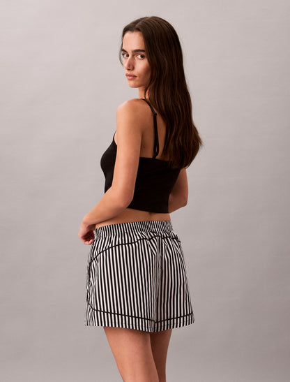 Cotton Poplin Track Sleep Shorts - Calvin Klein Underwear