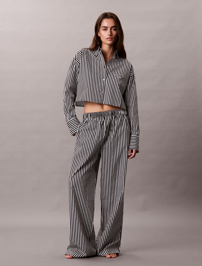 Cotton Poplin Cropped Sleep Shirt - Calvin Klein Underwear