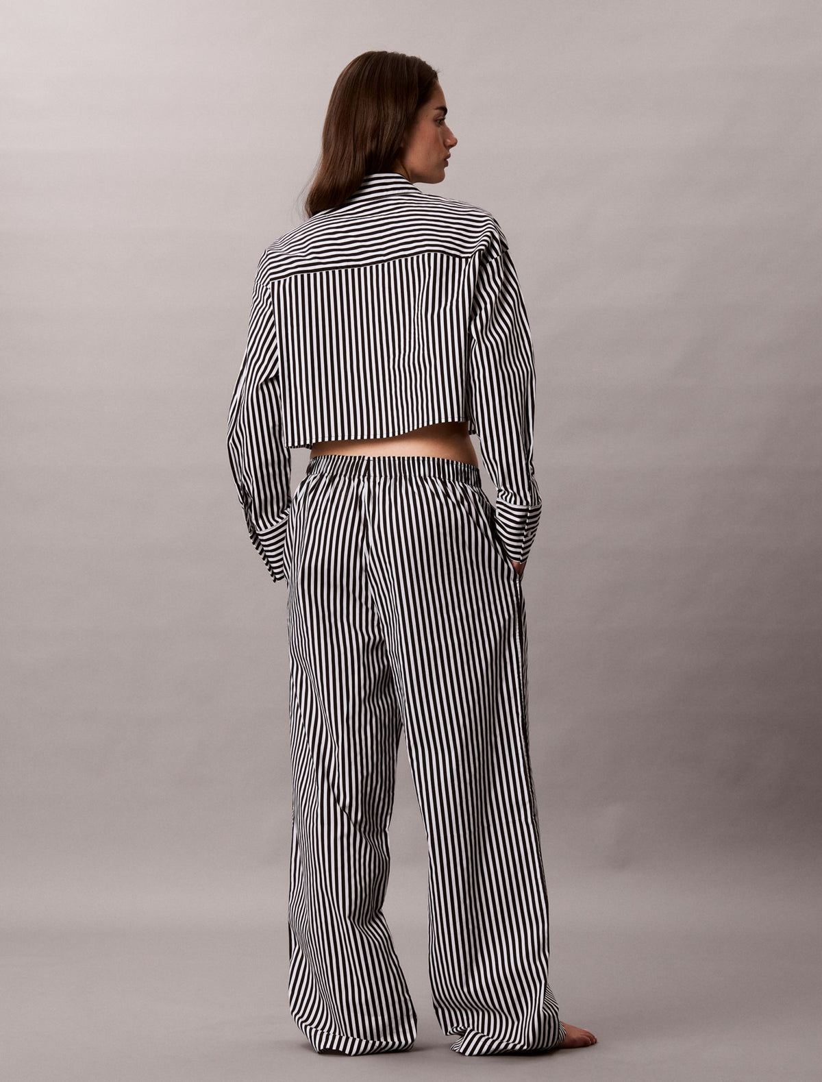 Cotton Poplin Cropped Sleep Shirt - Calvin Klein Underwear