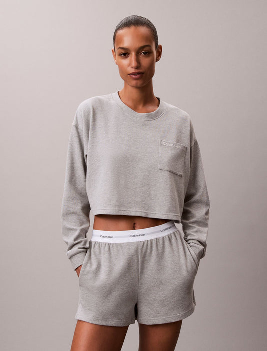 Logo Cotton Jersey Cropped Tee - Calvin Klein Underwear