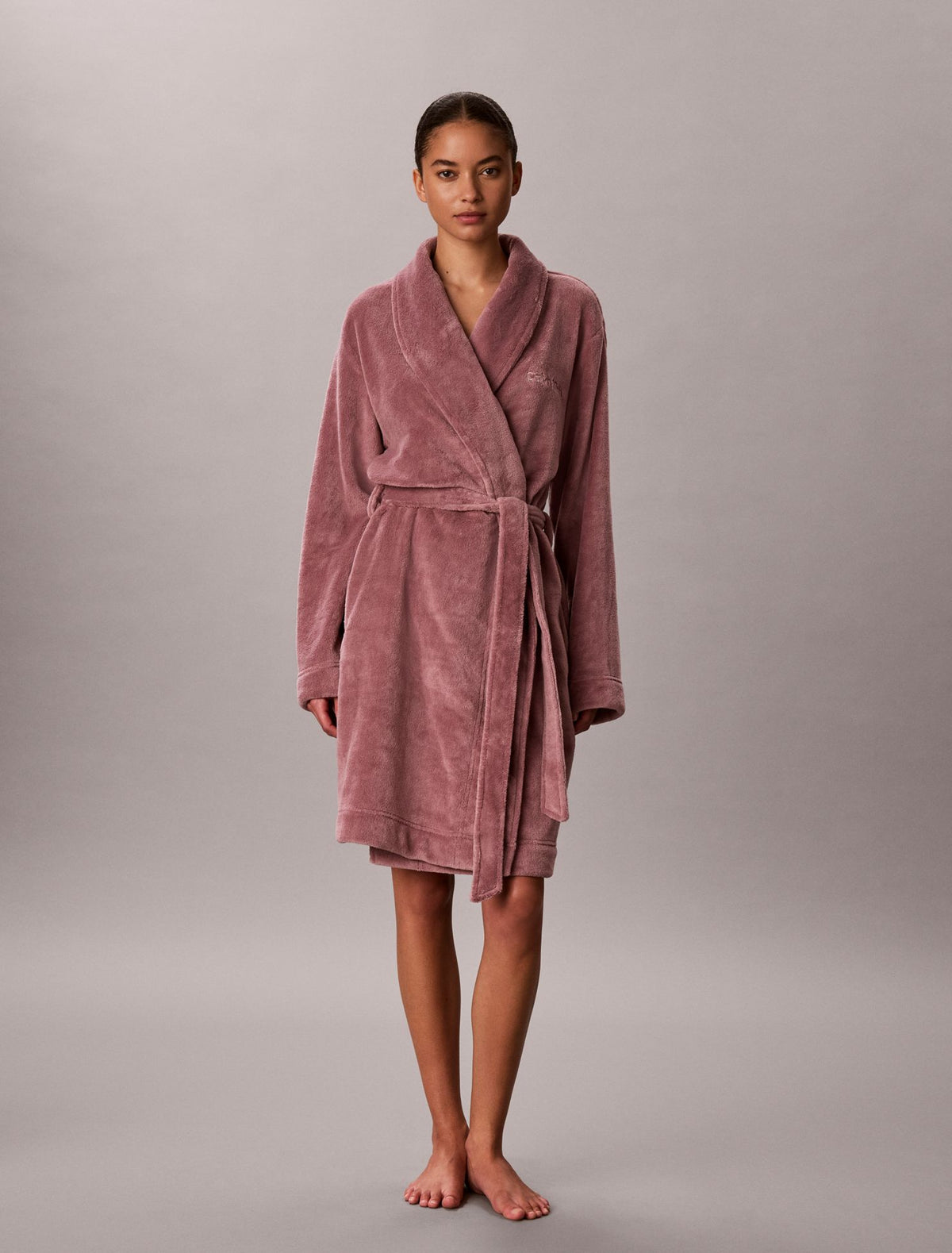 Fluffy Embroidered Logo Robe - Calvin Klein Underwear