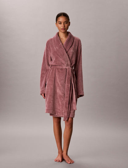 Fluffy Embroidered Logo Robe - Calvin Klein Underwear