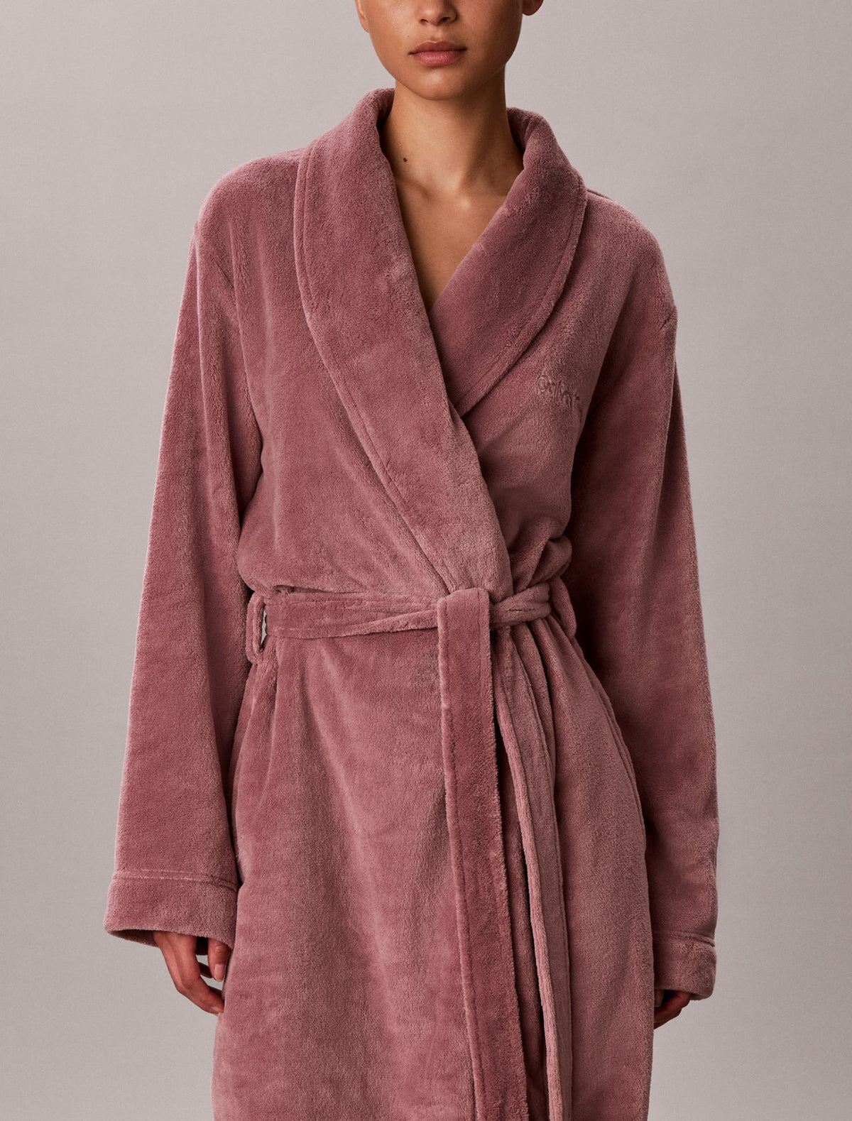 Fluffy Embroidered Logo Robe - Calvin Klein Underwear