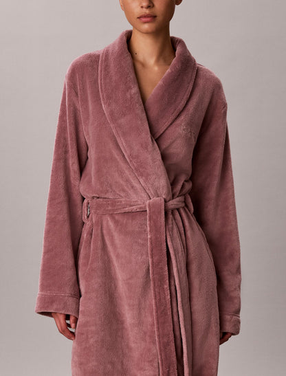 Fluffy Embroidered Logo Robe - Calvin Klein Underwear