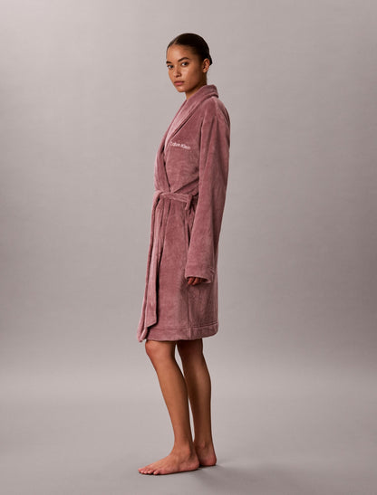 Fluffy Embroidered Logo Robe - Calvin Klein Underwear