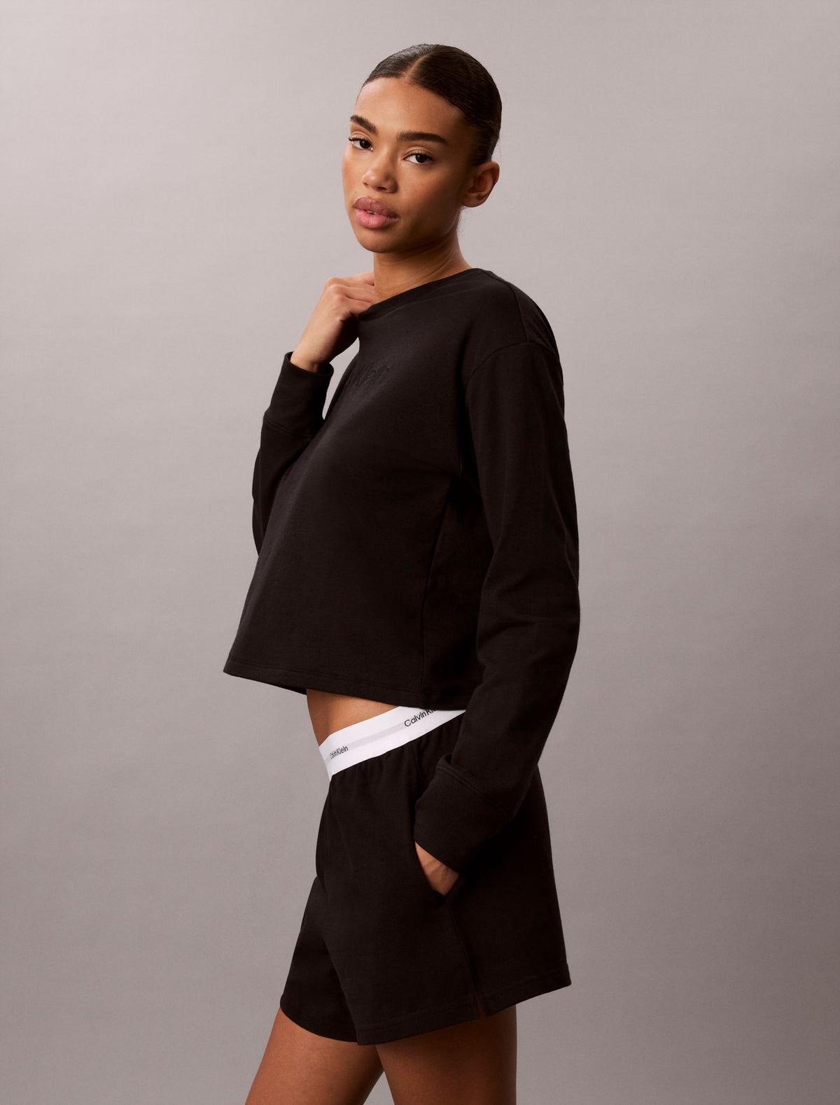 Terry Lounge Relaxed Crewneck Sweatshirt - Calvin Klein Underwear