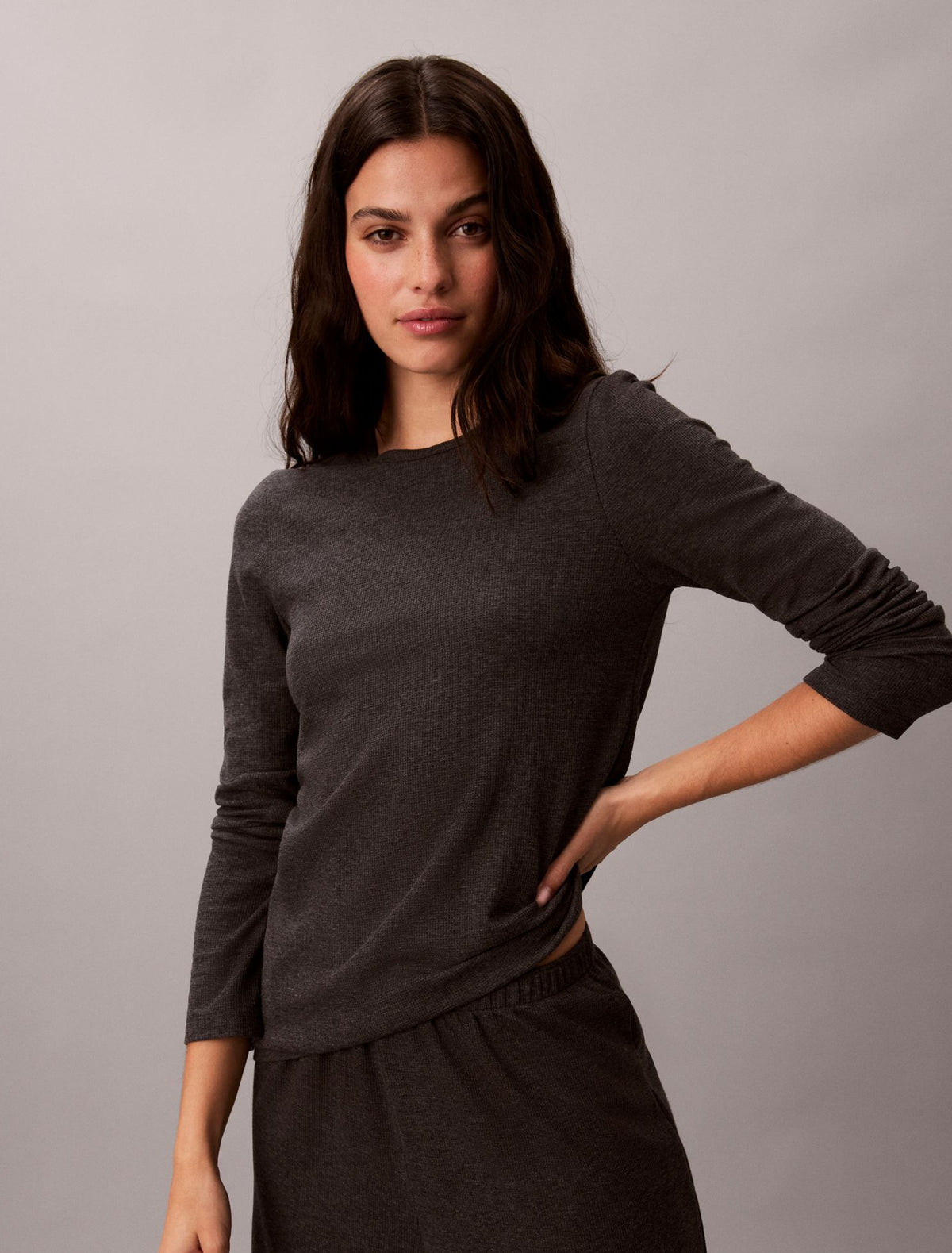 Classic Comfort Cozy Waffle Sleep Top - Calvin Klein Underwear