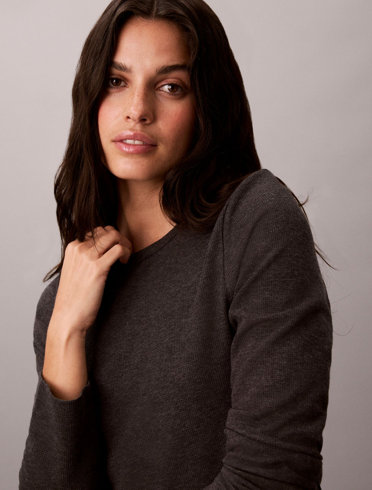 Classic Comfort Cozy Waffle Sleep Top - Calvin Klein Underwear