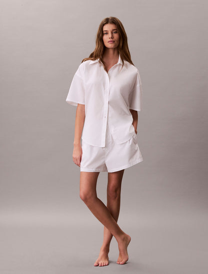 Cotton Poplin Sleep Shorts - Calvin Klein Underwear