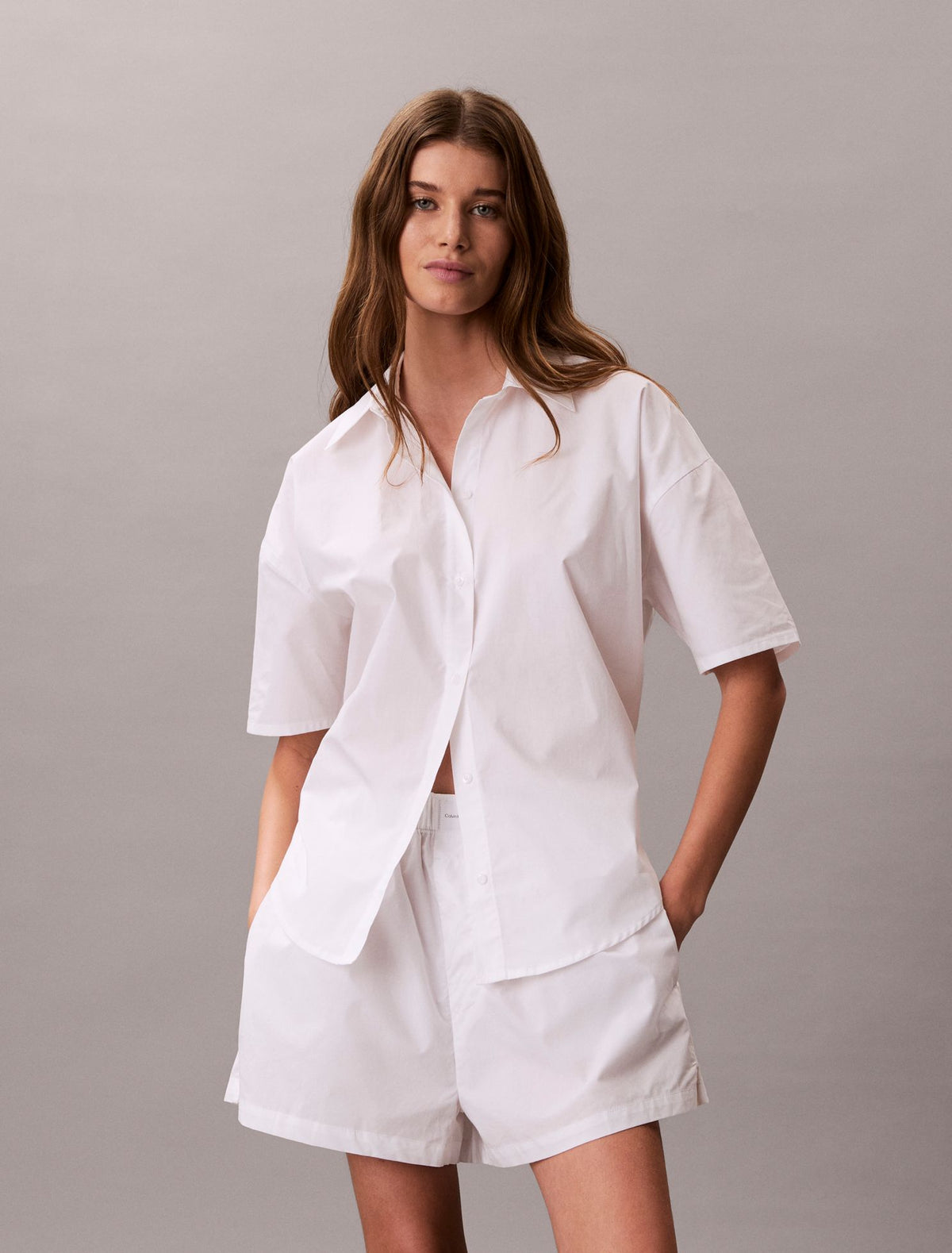 Cotton Poplin Sleep Shorts - Calvin Klein Underwear