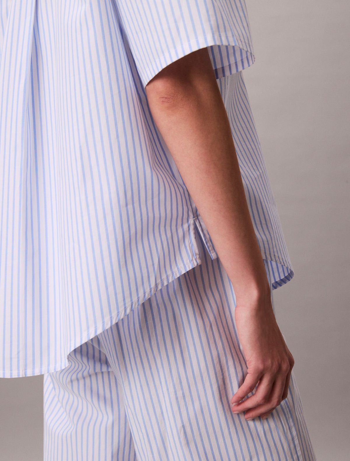 Cotton Poplin Relaxed Short Sleeve Sleep Shirt - Calvin Klein Underwear