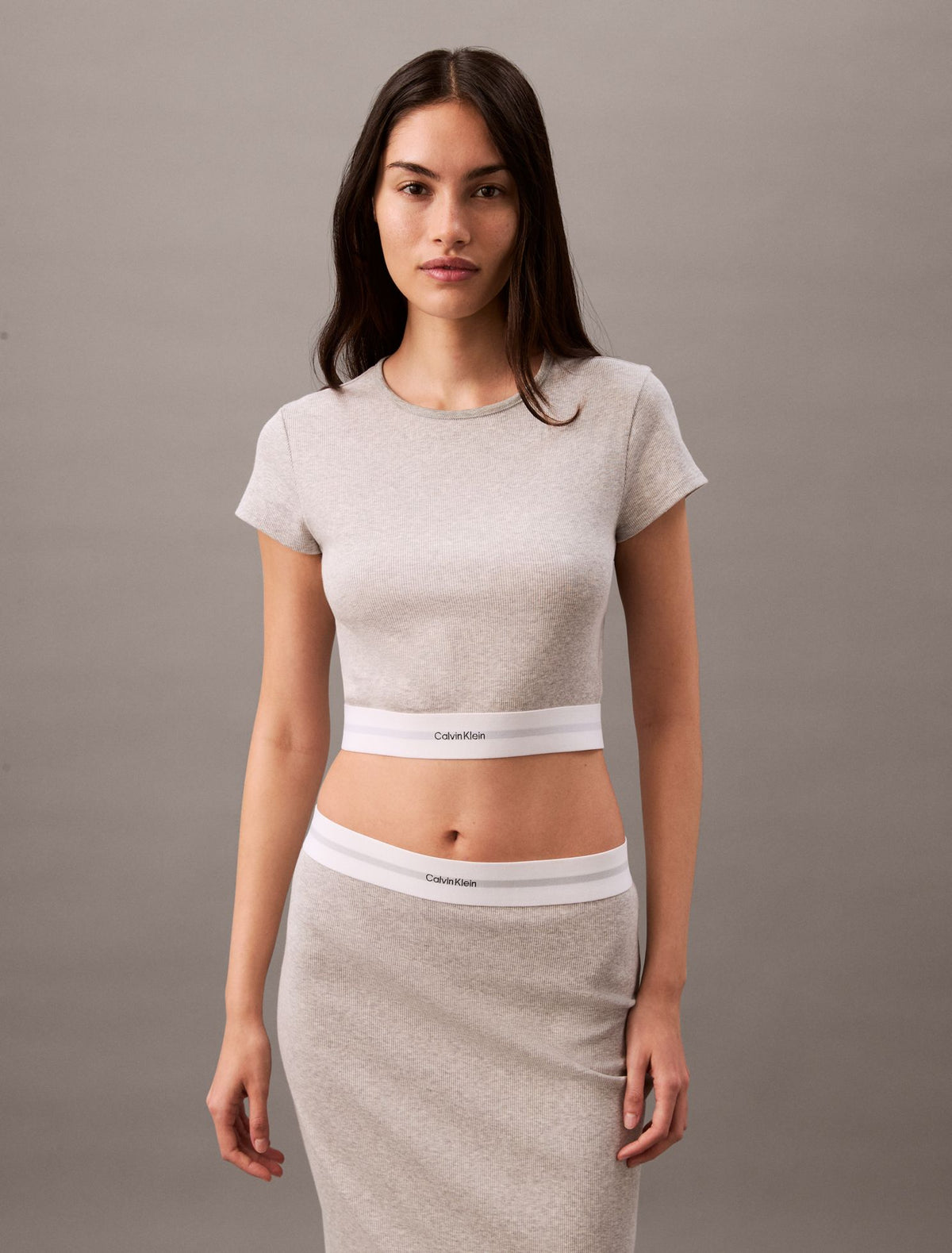 Cotton Stretch Rib Cropped Tee - Calvin Klein Underwear