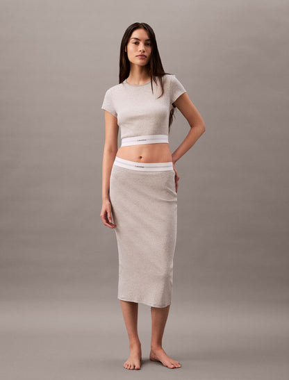 Cotton Stretch Rib Cropped Tee - Calvin Klein Underwear