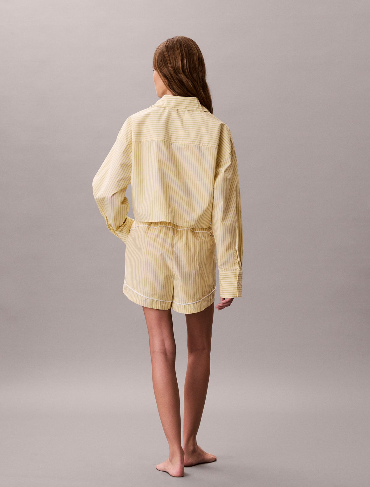 Cotton Poplin Track Sleep Shorts - Calvin Klein Underwear