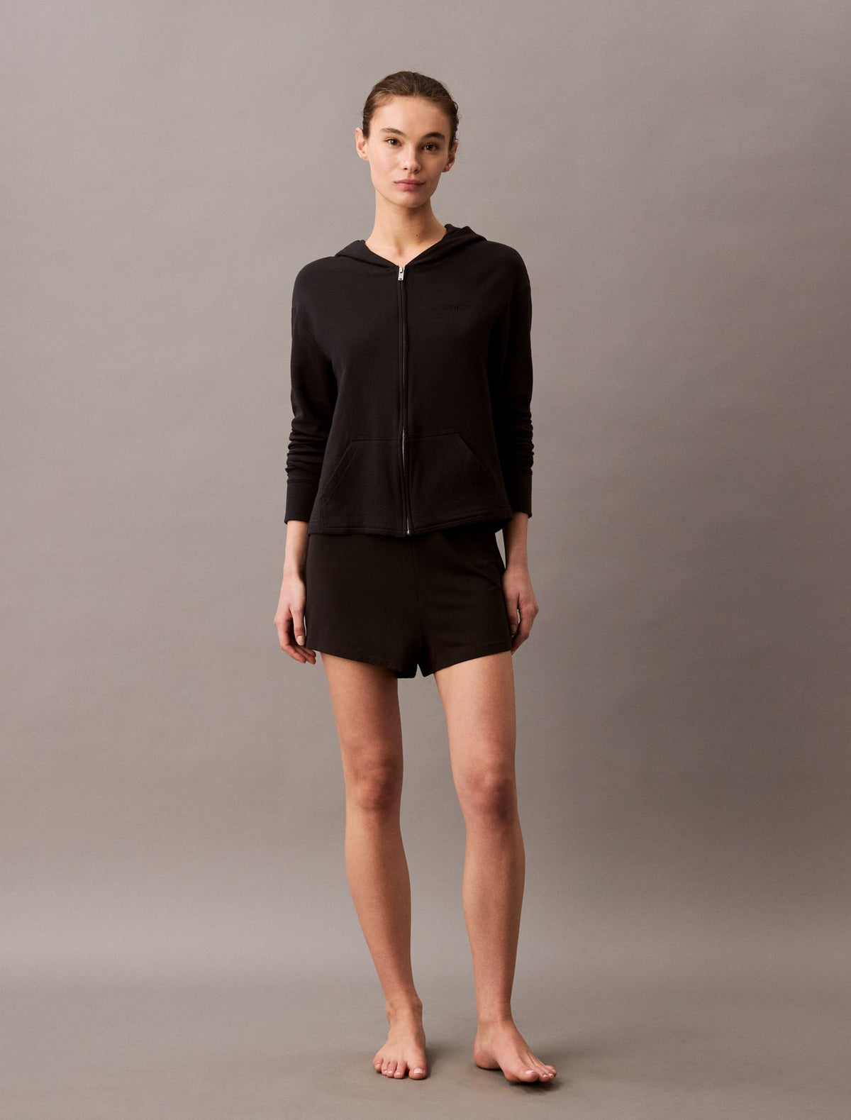 Icon Cotton Terry Zip Sleep Hoodie - Calvin Klein Underwear