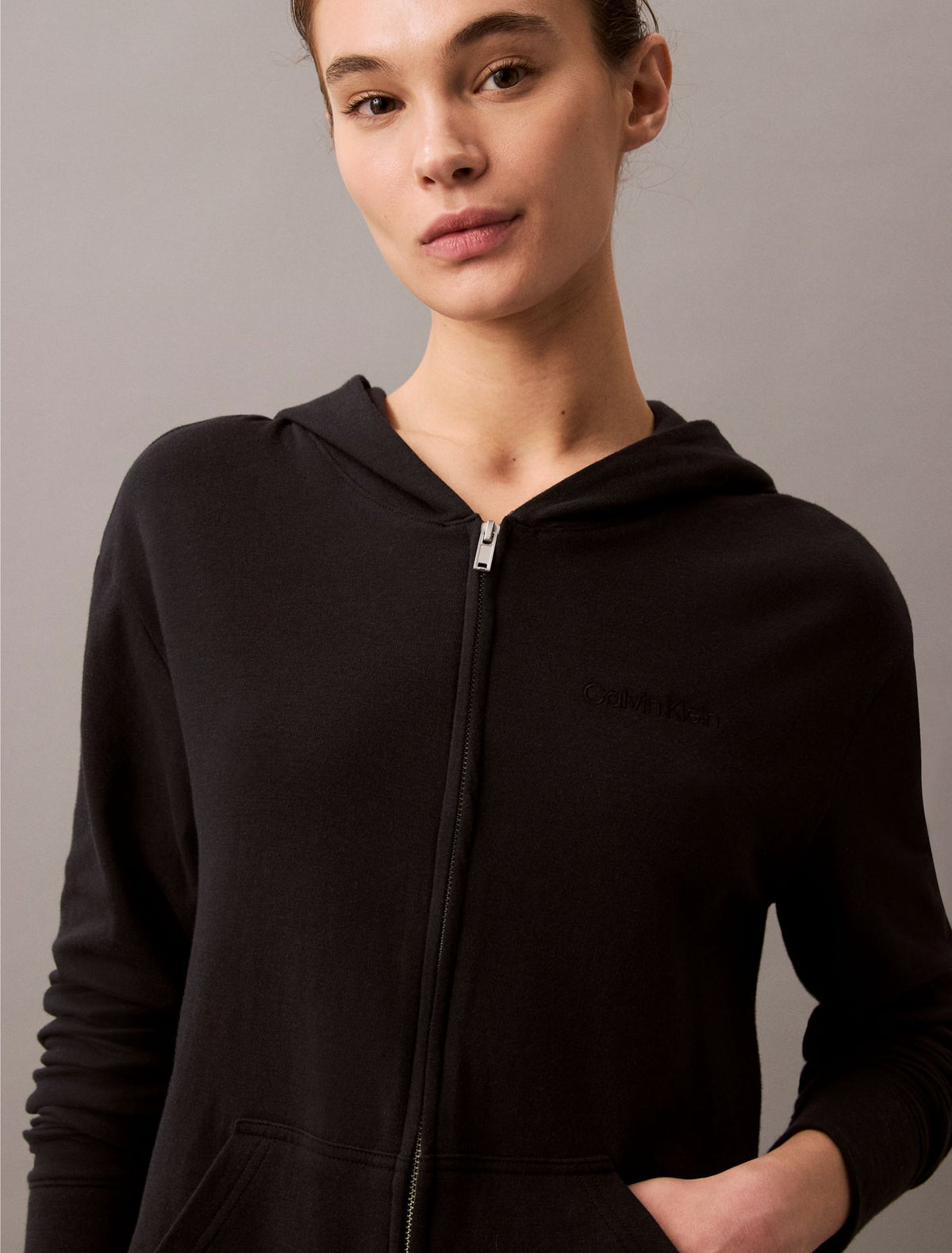 Icon Cotton Terry Zip Sleep Hoodie - Calvin Klein Underwear