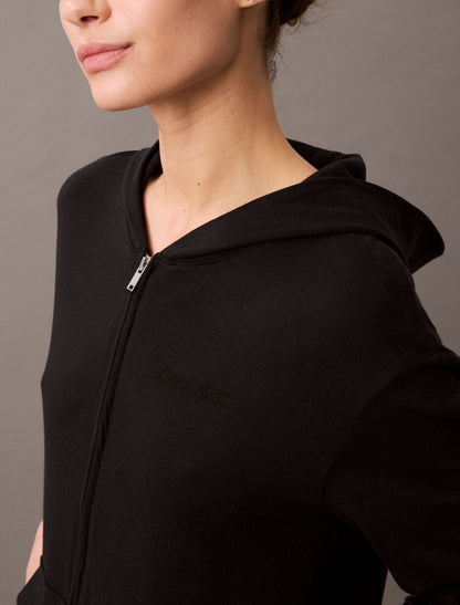 Icon Cotton Terry Zip Sleep Hoodie - Calvin Klein Underwear