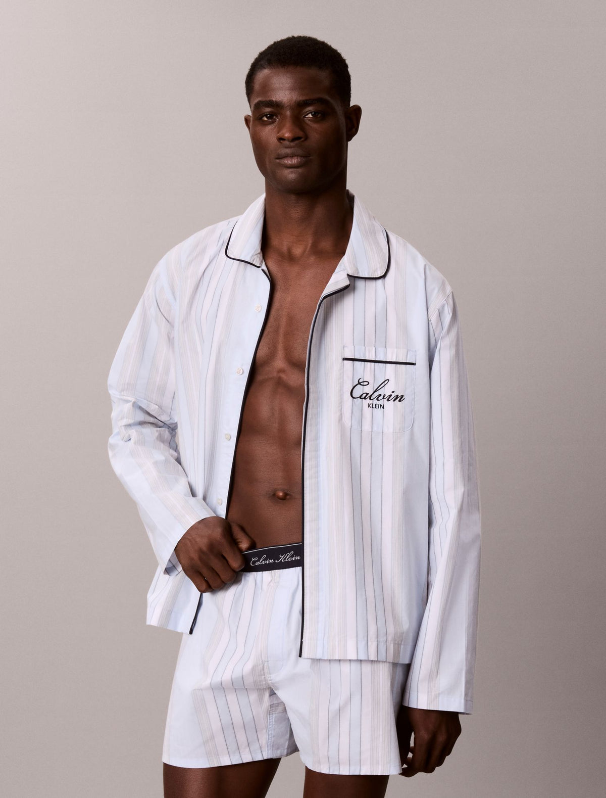 Cotton Poplin Script Boxer - Calvin Klein Underwear