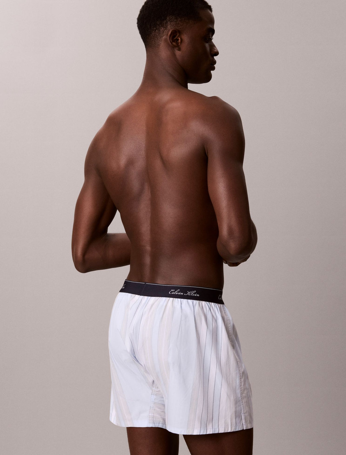 Cotton Poplin Script Boxer - Calvin Klein Underwear