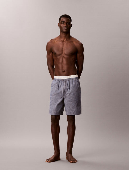 Cotton Chambray Sleep Shorts - Calvin Klein Underwear