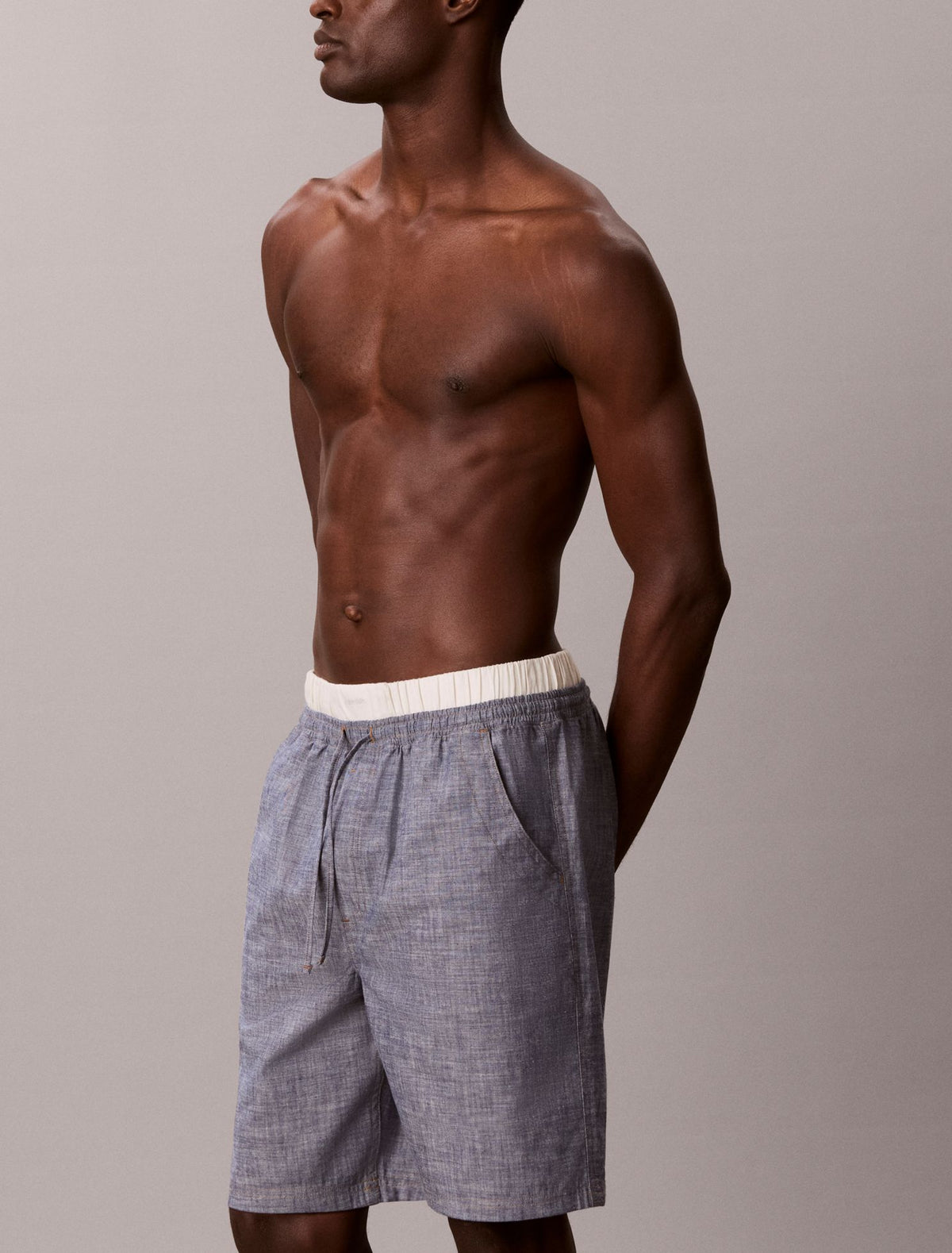 Cotton Chambray Sleep Shorts - Calvin Klein Underwear
