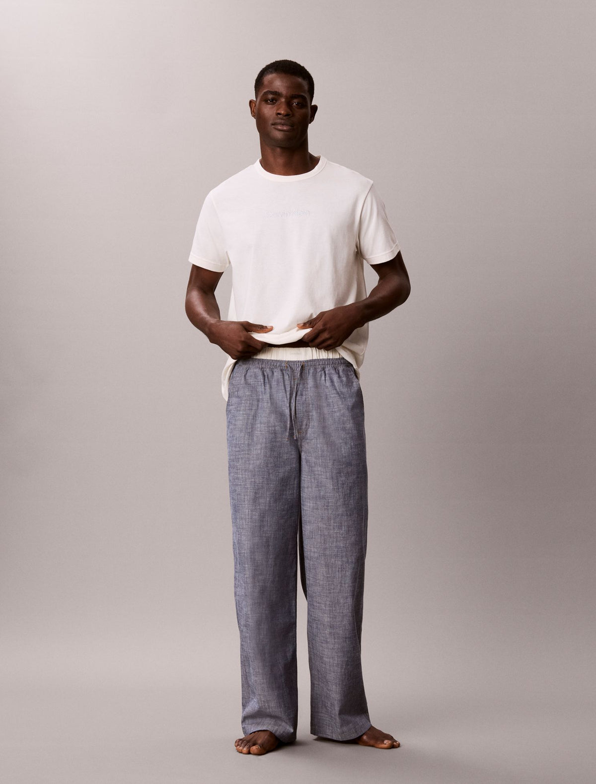 Cotton Chambray Sleep Pants - Calvin Klein Underwear