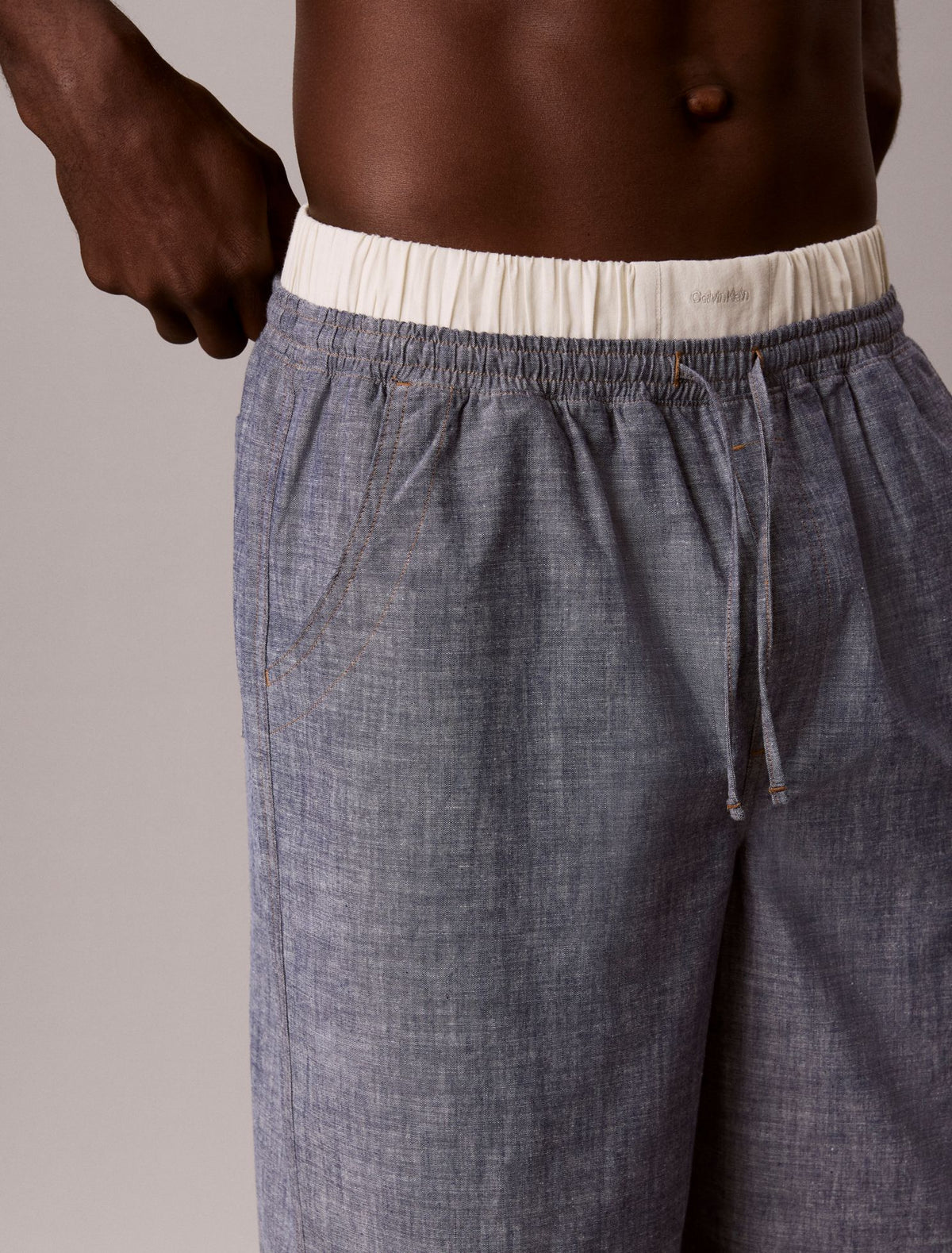 Cotton Chambray Sleep Pants - Calvin Klein Underwear