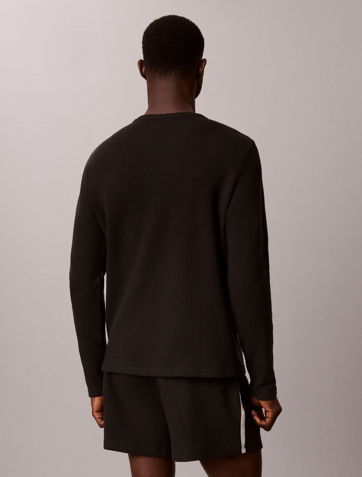 Brushed Waffle Long Sleeve Sleep Tee - Calvin Klein Underwear