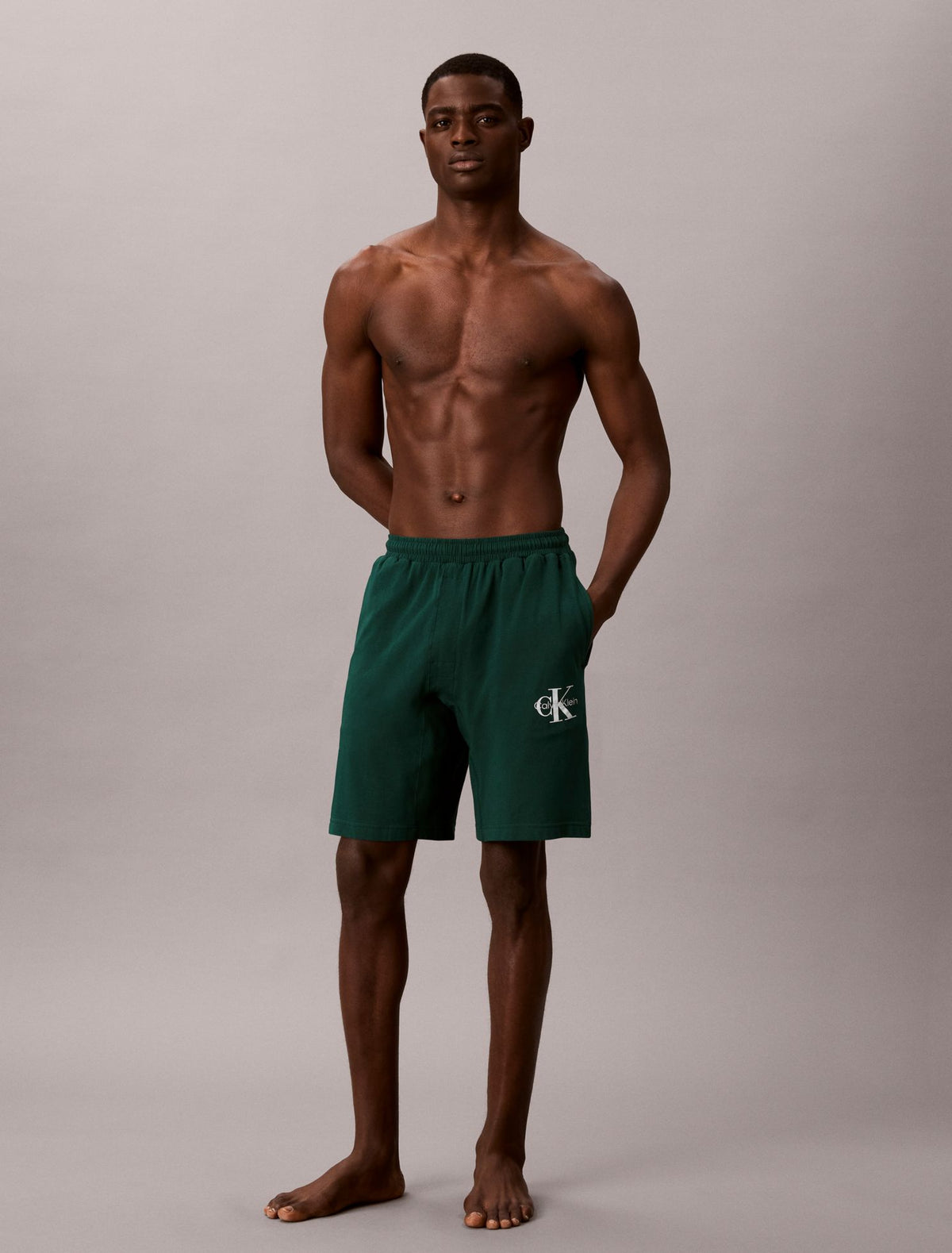 Icon Cotton Stretch Monologo Sleep Shorts - Calvin Klein Underwear