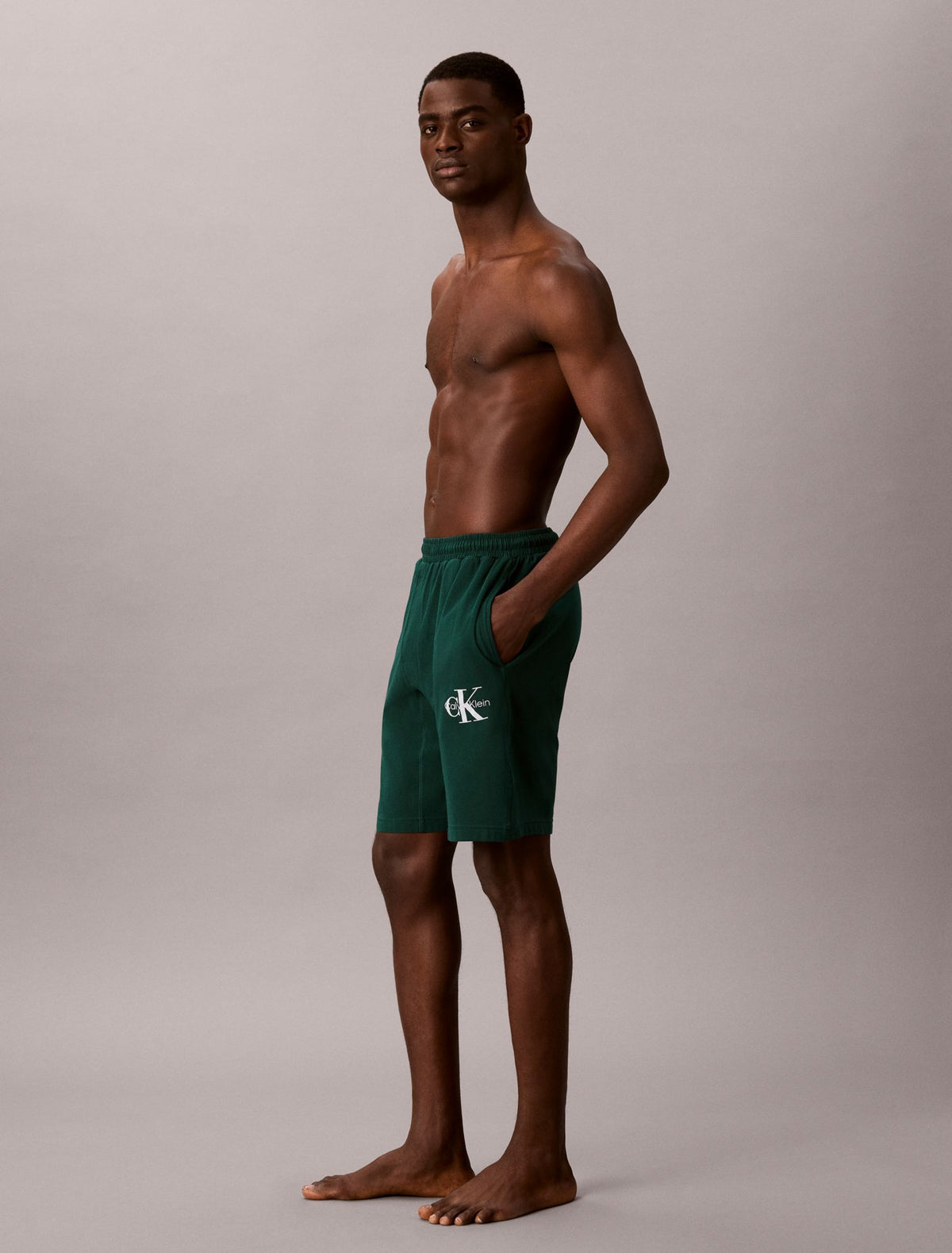 Icon Cotton Stretch Monologo Sleep Shorts - Calvin Klein Underwear