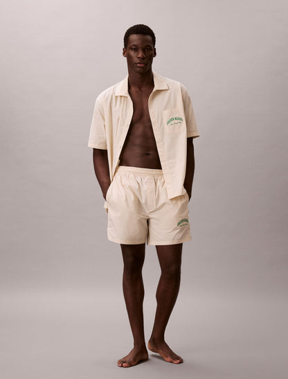 Heritage Classic Cotton Poplin Sleep Shorts - Calvin Klein Underwear
