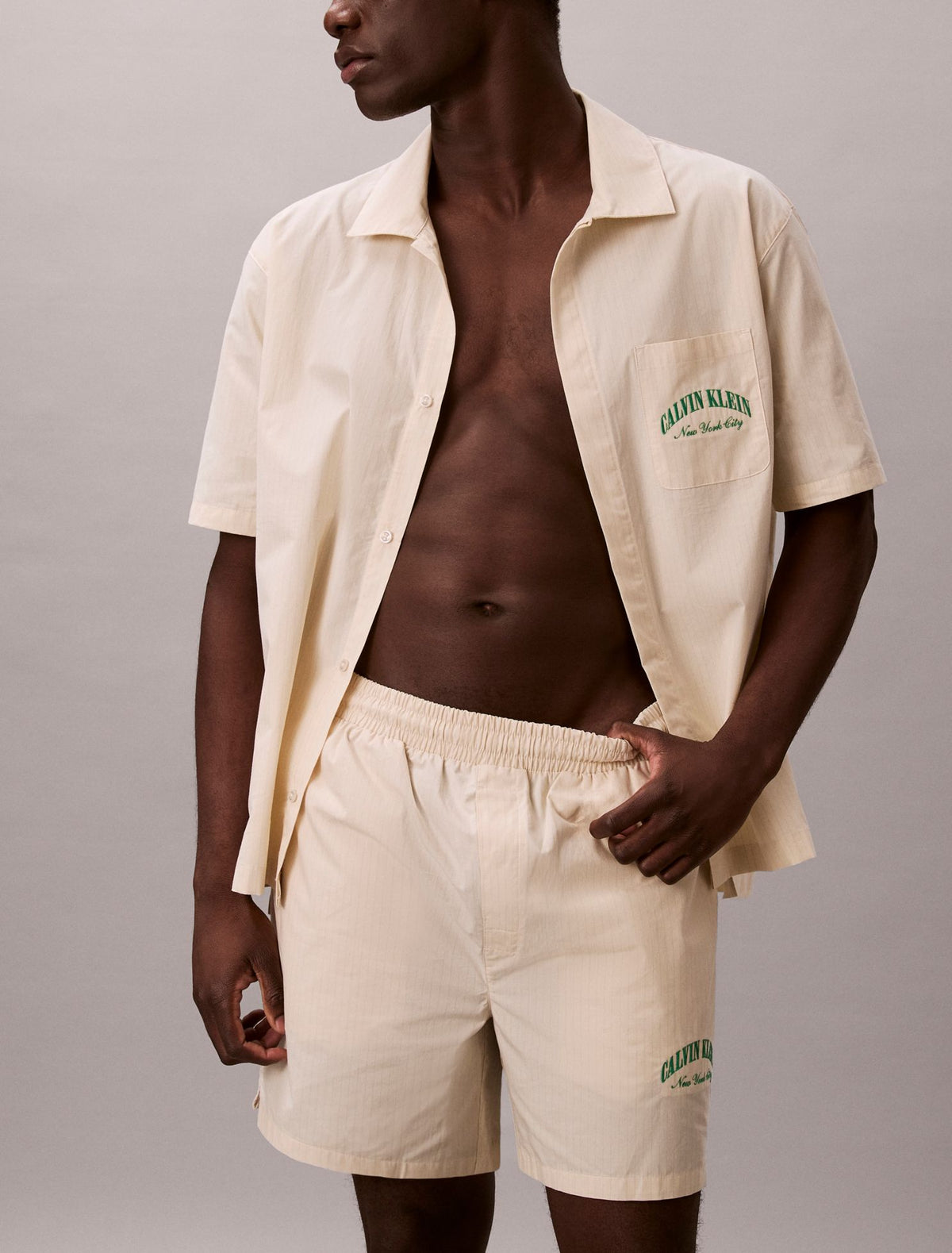 Heritage Classic Cotton Poplin Sleep Shorts - Calvin Klein Underwear