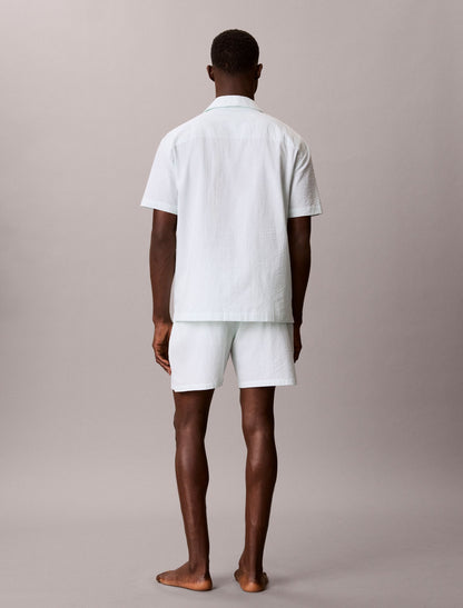 Seersucker Relaxed Sleep Button-Down Shirt - Calvin Klein Underwear