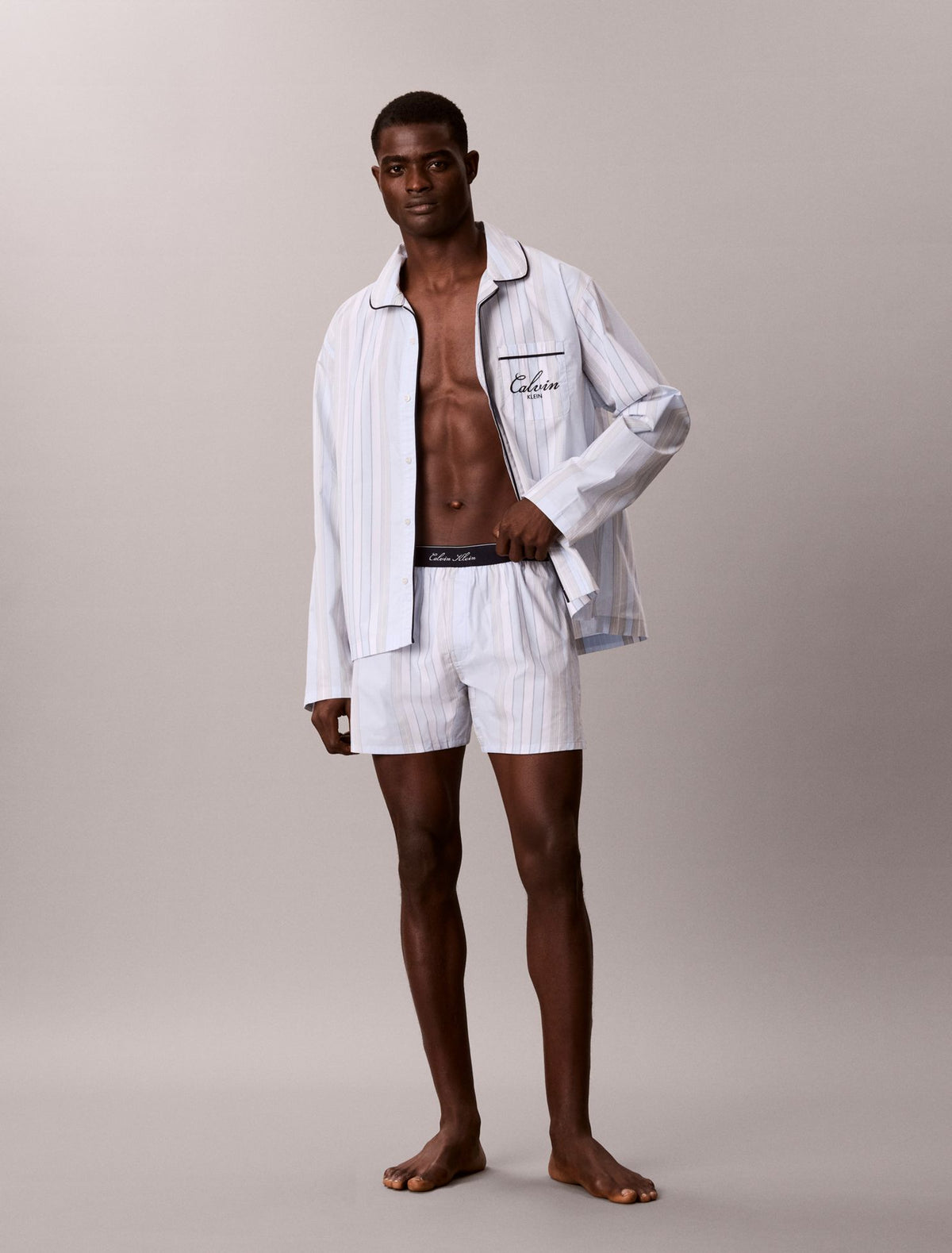 Cotton Poplin Script Boxer - Calvin Klein Underwear
