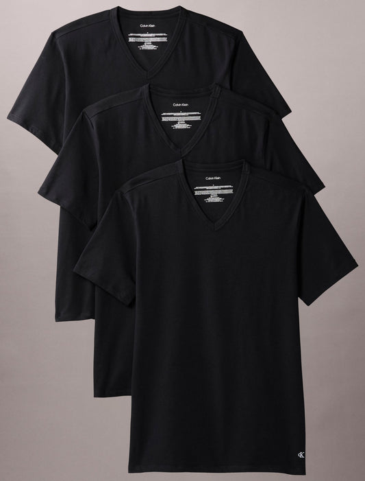 Cotton Stretch Blend 3-Pack Slim Fit V-Neck T-Shirt - Calvin Klein Underwear