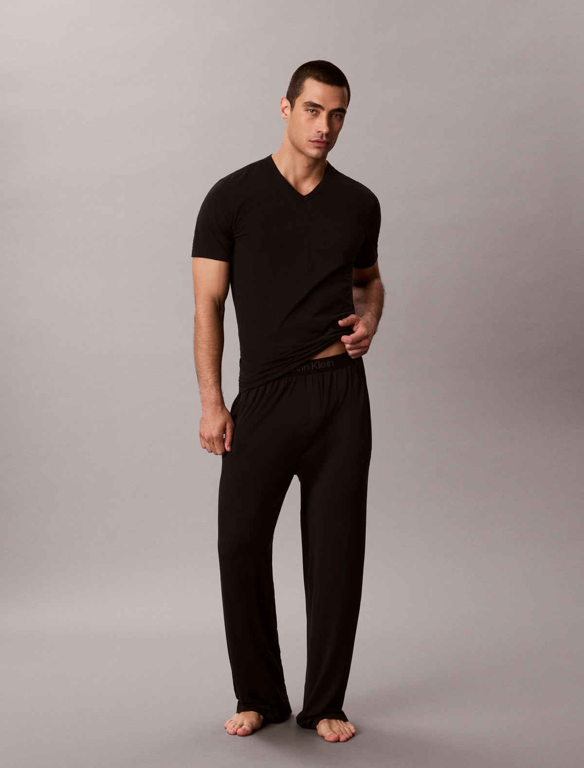 Cotton Stretch Blend 3-Pack Slim Fit V-Neck T-Shirt - Calvin Klein Underwear
