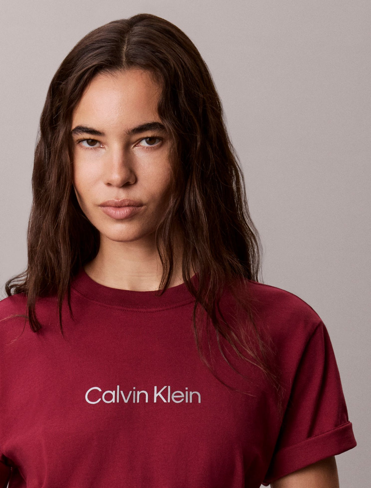 Metallic Logo Boxy Tee - Calvin Klein Women