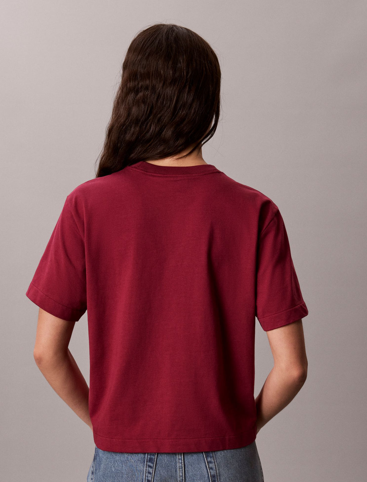 Metallic Logo Boxy Tee - Calvin Klein Women