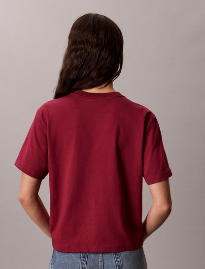 Metallic Logo Boxy Tee - Calvin Klein Women