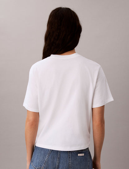 Hearts Print Boxy Tee - Calvin Klein Women