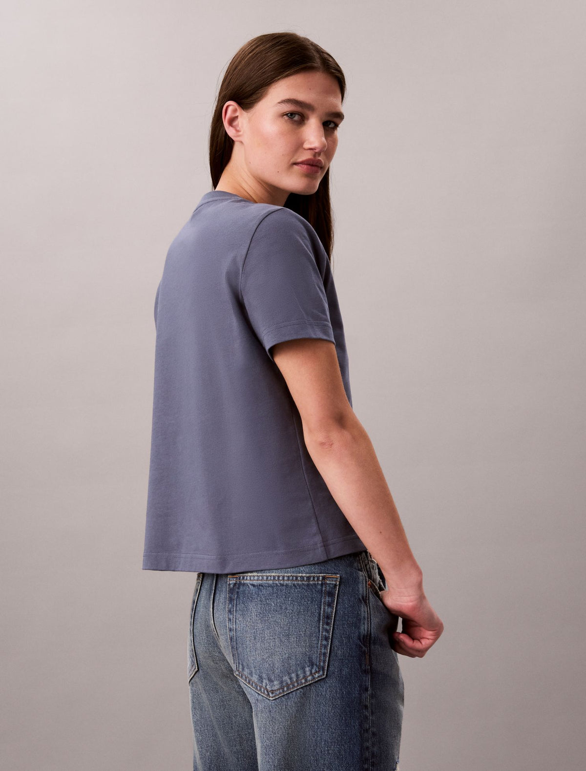 Monogram V-Neck T-Shirt - Calvin Klein Women